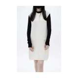 CHANEL Wool Uniform Dress Uniform For Female Black White