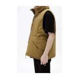 DAIWA PIER39 solid color stand collar sleeveless vest Brown