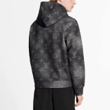 Louis Vuitton SS21 Series Full-Print Logo Hoodie Black