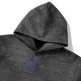 Louis Vuitton SS21 Series Full-Print Logo Hoodie Black