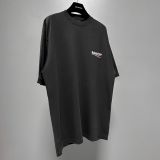 Balenciaga FW22 Logo Print Short Sleeve T-Shirt Volcanic Ash