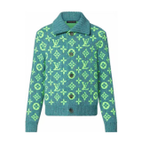 Louis Vuitton SS22 CÁRDIGAN SIGNATURE green sweater