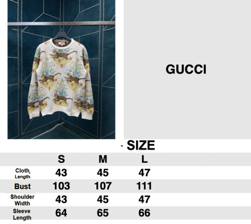 Gucci SS22 tiger sweater white