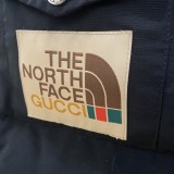 The North Face x Gucci down vest navy blue