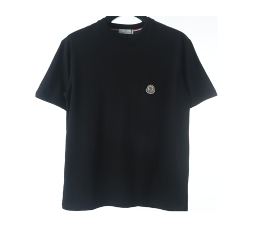 Moncler Chest Cut Badge Short Sleeve T-Shirt Black