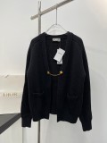 Dior cardigan in black wool and alpaca-blend jersey