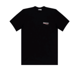 BALENCIAGA classic color logo print T-shirt black 4.18