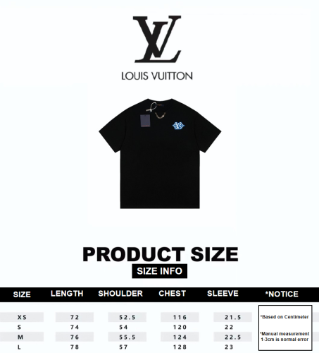Louis Vuitton 23ss Resort Summer Limited Collection Chain Embroidery Short Sleeve T-Shirt Black 6.14