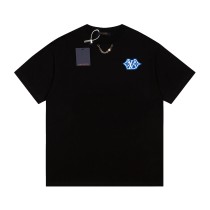 Louis Vuitton 23ss Resort Summer Limited Collection Chain Embroidery Short Sleeve T-Shirt Black 6.14