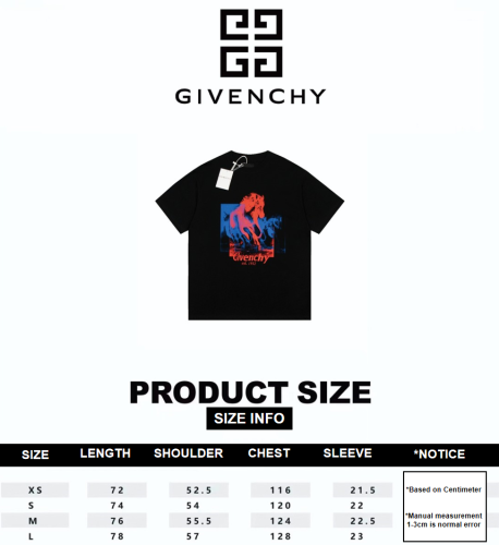 Givenchy 23ss 1952 Horse Logo Short Sleeve T-Shirt Black 6.14