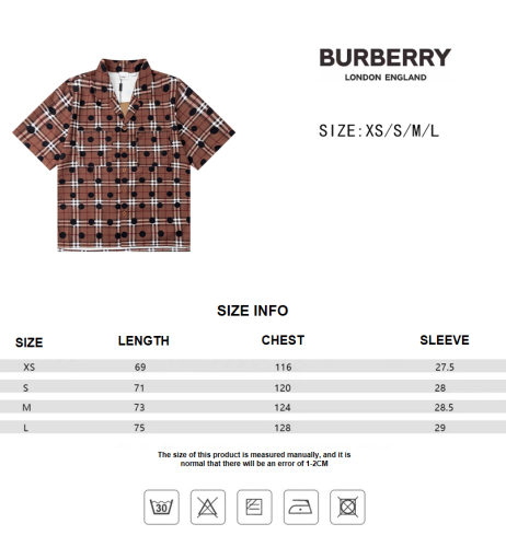 Burberry 23SS new speckled print short-sleeved shirt 6.26