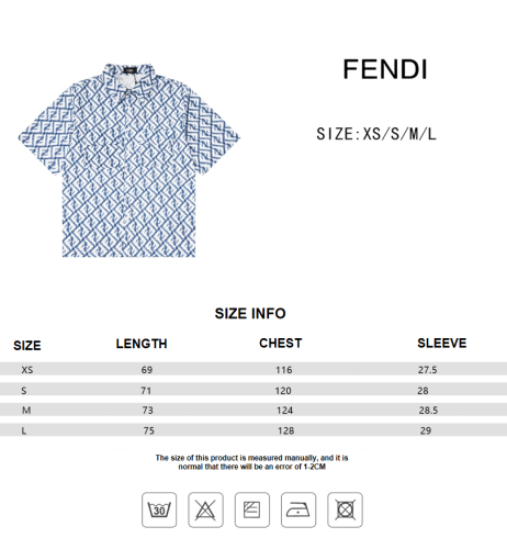 Fendi 23ss latest logo high-density printed short-sleeved shirt 6.26