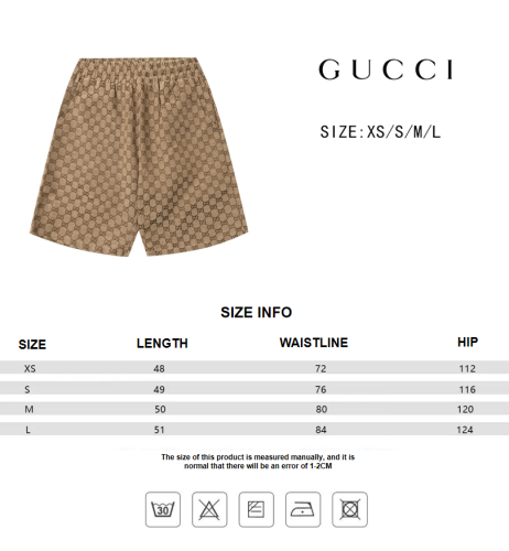 Gucci 23SS early spring new shirt classic double G jacquard denim fabric shorts 6.26