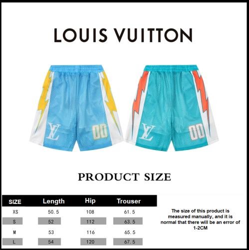 Louis Vuitton 23SS three-dimensional inkjet craft large logo shorts 7.4