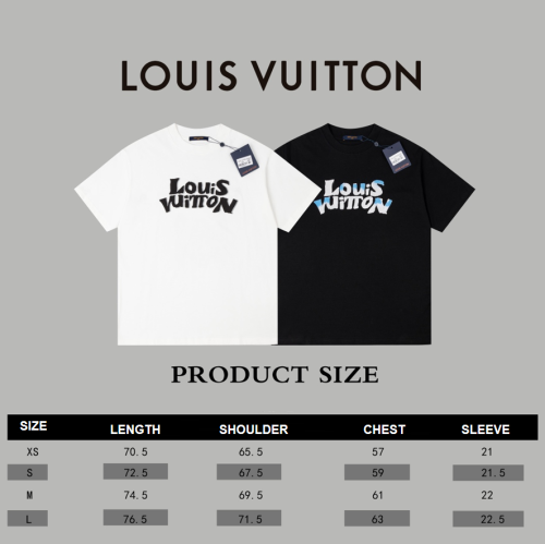 Louis Vuitton 23SS Back Cartoon Rabbit Logo Print Short Sleeve T-Shirt Black 7.4