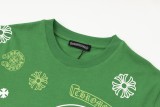 Chrome Heart 23SS summer new body irregular horseshoe logo printed short-sleeved T-shirt Green 7.4