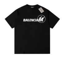 Balenciaga X FRAGMENT DESIGN 23SS Chest Logo Print Short Sleeve T-shirt Black 7.4