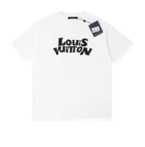 Louis Vuitton 23SS Back Cartoon Rabbit Logo Print Short Sleeve T-Shirt White 7.4