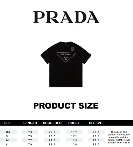 Prada 23SS Classic Triangle Logo Short Sleeve T-Shirt Black 7.11