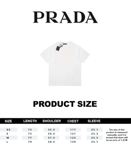 Prada 23SS Classic Triangle Logo Short Sleeve T-Shirt White 7.11