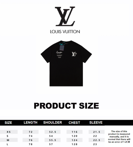 Louis Vuitton 23SS Staff Uniform Letter Short Sleeve T-Shirt Black 7.11