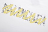 Balenciaga Yellow Graffiti Print Logo Short Sleeve white 7.11