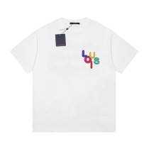 Louis Vuitton 23SS Rainbow Letter Print Short Sleeve T-Shirt 7.25