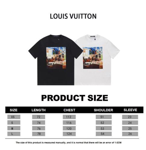 Louis Vuitton 23SS Color Canvas Room Print Short Sleeve T-Shirt White 8.9