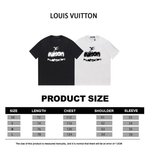 Louis Vuitton 23SS art font logo printing short-sleeved T-shirt white 8.9