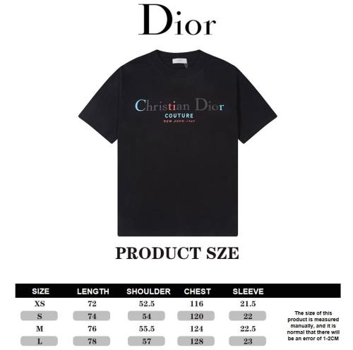 Dior show limited color font logo printing short-sleeved T-shirt Black 8.9