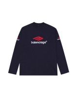 Balenciaga 24SS M Letter Embroidered Print Long Sleeve Sweatshirt Black 8.9