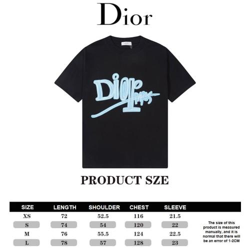 Dior show limited hand-painted graffiti print short-sleeved T-shirt black 8.9