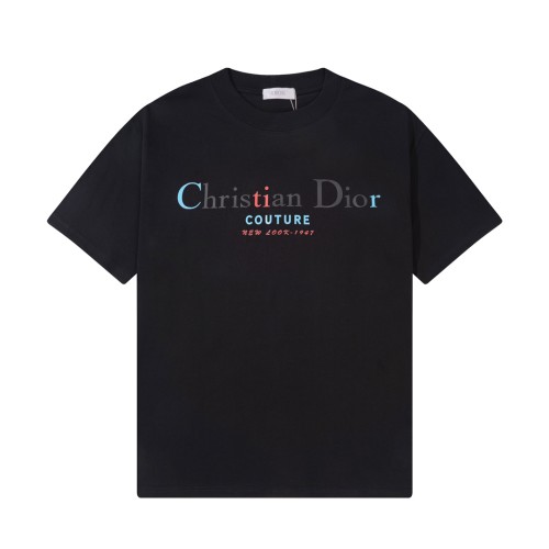 Dior show limited color font logo printing short-sleeved T-shirt Black 8.9