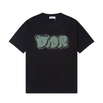 Dior show limited art brand logo print short-sleeved T-shirt black 8.9