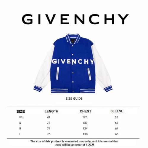 Givenchy 23SS new chest brand Logo printed baseball jacket Blue 8.29