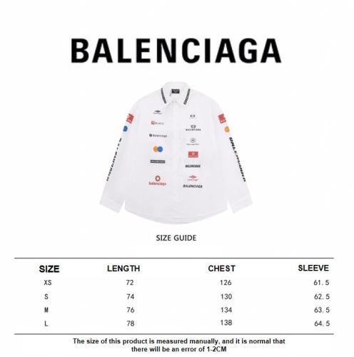 Balenciaga 23 new Top League LogoS multi-element full print design long-sleeved shirt White 8.29