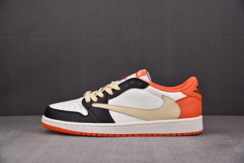 Jordan 1 Low Fragment x Travis Scott Retro orange White (DIY)