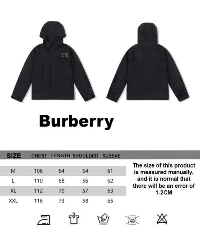 Burberry 23FW double-layer stitching classic color logo Outdoor Jackets 9.5