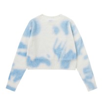 Maison Margiela 23SS New French Swirling Knitted Sweater Blue 9.5