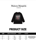 Maison Margiela Blurred Numbers Long Sleeve T-Shirt Black 9.12