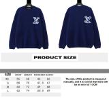 Louis Vuitton 23 FW front and rear brand embroidery craftsmanship logo long-sleeved sweater Blue 9.12