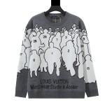 Louis Vuitton 23SS new digital crowd knitted sweater Gery 9.12