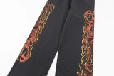 Balenciaga 23ss vintage distressed flame graffiti trousers 9.12