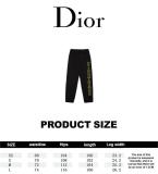 Dior brand embroidered plush logo sports trousers Black 9.12