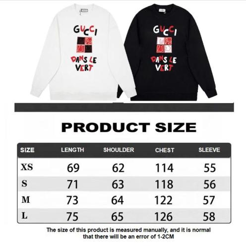 GUCCI 23FW square patchwork rabbit brand LOGO printed round neck sweatshirt White 9.19