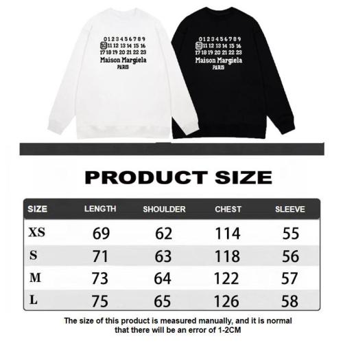 Maison margiela 23FW arranged digital brand LOGO printed round neck sweatshirt Black 9.19