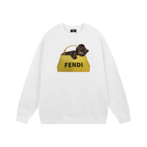 Fendi 23FW sleeping bear brand LOGO printed crew neck sweatshirt White 9.19