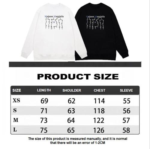 Maison margiela 23FW line digital brand LOGO printed round neck sweatshirt Black 9.19