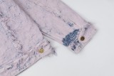 Louis Vuitton catwalk heavy-duty washed distressed denim jacket 10.17
