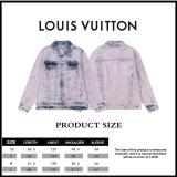 Louis Vuitton catwalk heavy-duty washed distressed denim jacket 10.17